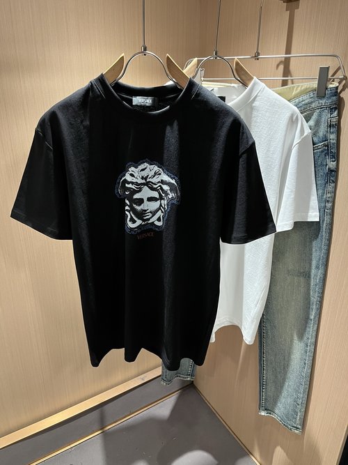 Versace Practical T-Shirt with Gradient Logo Print
