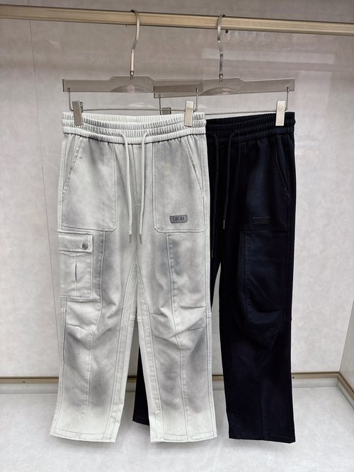 Dior Exclusive Fabric Classic Logo Casual Trousers (No optimization needed)