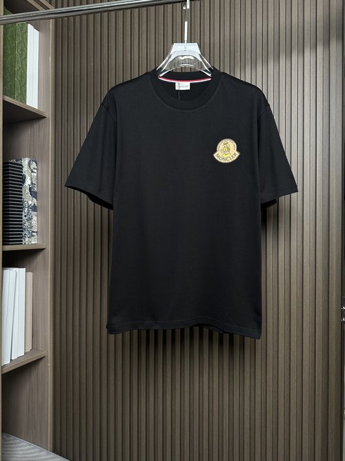 Moncler Black Crew Neck Short Sleeve T-Shirt
