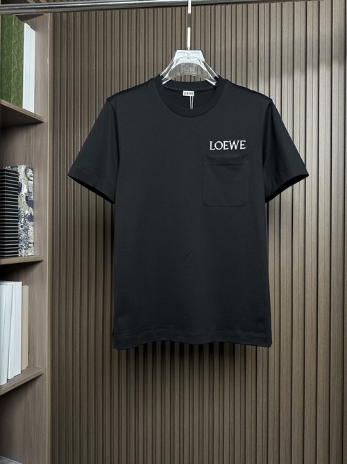 Loewe Black T-Shirt with Brand Logo