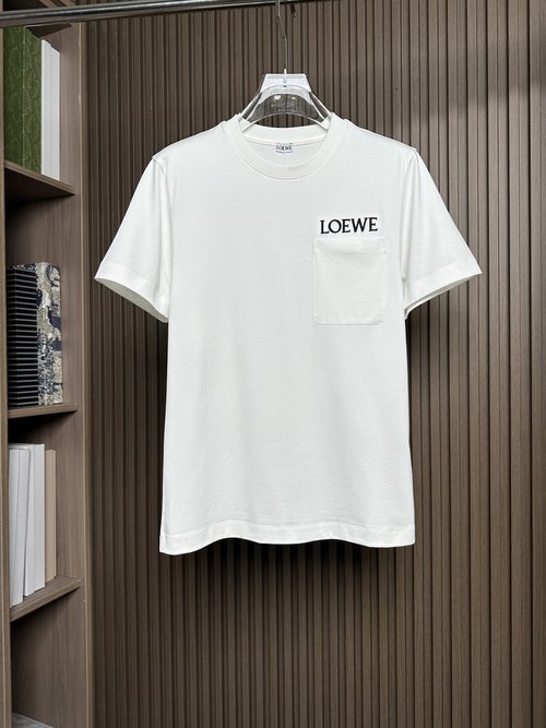 Loewe White T-Shirt with Brand Logo