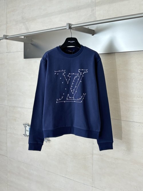 Louis Vuitton Gold Mine Constellation Embroidered Cotton Sweatshirt
