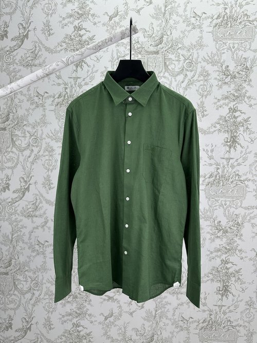 Loro Piana Blended Fabric Shirt with Folding Collar