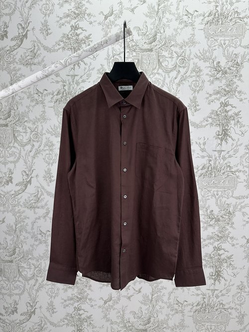 Loro Piana Blended Fabric Shirt with Folding Collar