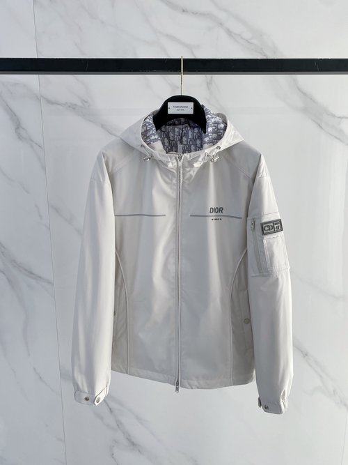 Dior Premium Hooded Jacket in Black or Beige