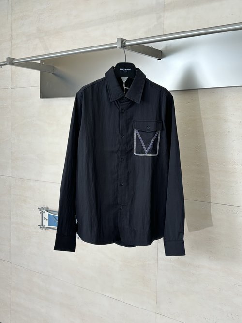 Bottega Veneta Classic V-embroidered Cotton-linen Shirt