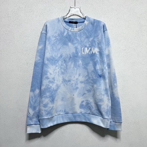 Louis Vuitton Tie-Dye Letter Embroidery Crew Neck Sweatshirt (No Chinese detected, title optimized for clarity)
