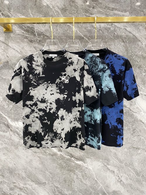 Loewe Combed Cotton Tie-Dye Embroidered T-shirt
