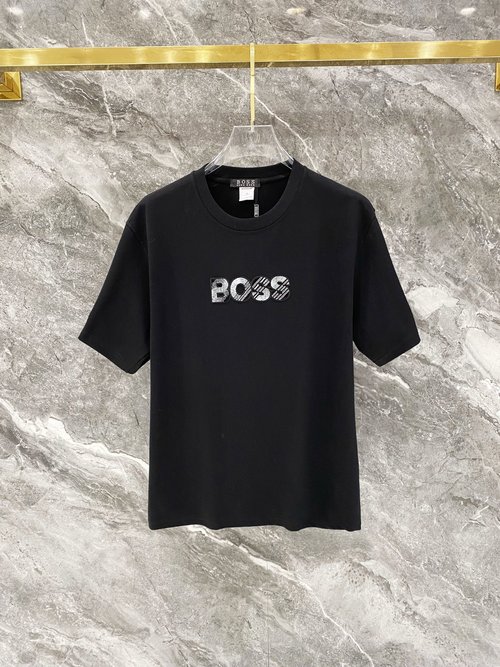 Boss 3D Embroidery Logo Cotton T-Shirt