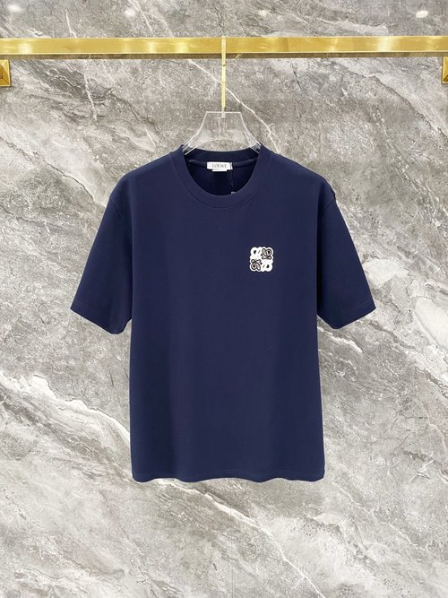 Loewe Luxury Cotton Short Sleeve Shirt with Iconic Brand Logo