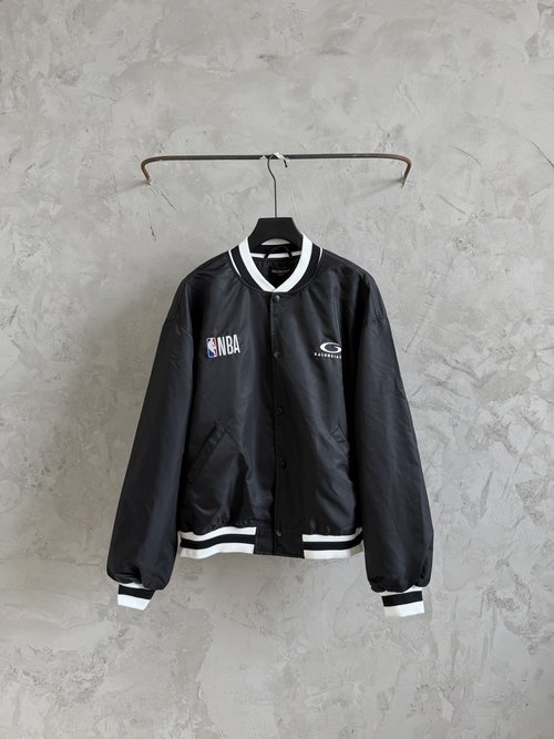 Balenciaga NBA Logo Embroidered Baseball Jacket (No Chinese detected, title optimized for clarity)