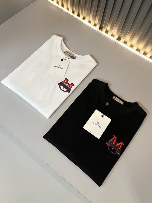 Moncler T-Shirt with Embroidered Logo, Comfortable Fit