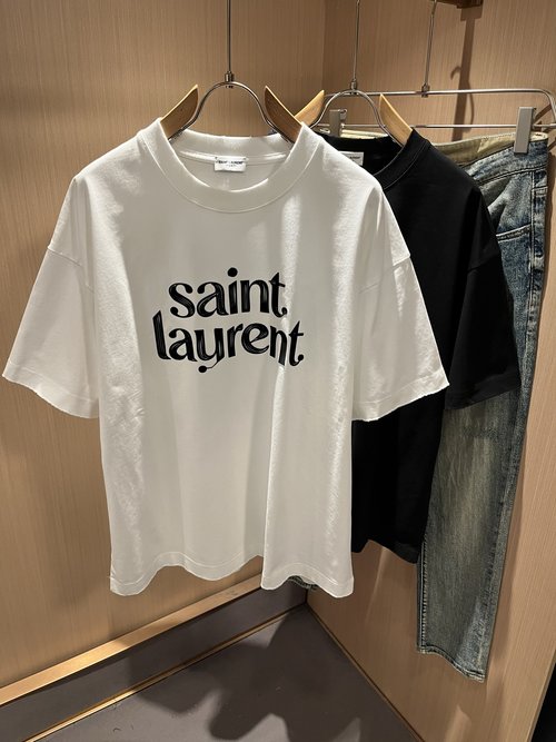 Yves Saint Laurent Elegant Short Sleeve T-Shirt with Designer Logo