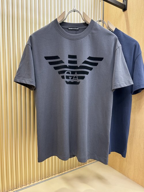 Armani Fashionable Short - Sleeve T - Shirt with Logo