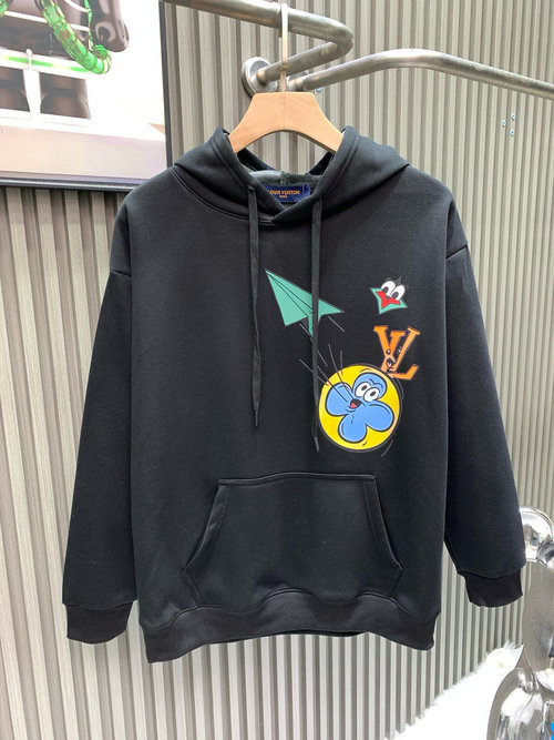 Louis Vuitton Cotton Round-Neck Printed Sweatshirt, Versatile Style