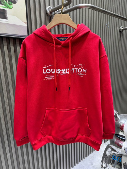 Louis Vuitton Cotton Fleece Pullover Hoodie with Contemporary Design