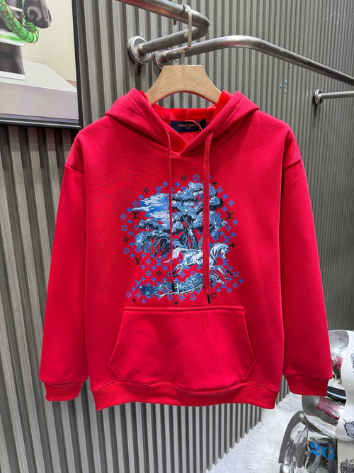 Louis Vuitton Cotton Hoodie with Horse Design for Casual Wear