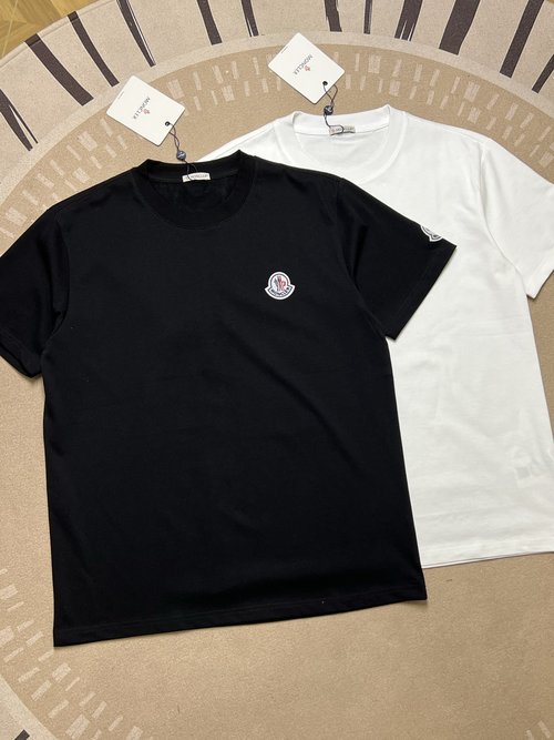 Moncler Black and White Short Sleeve T-Shirt