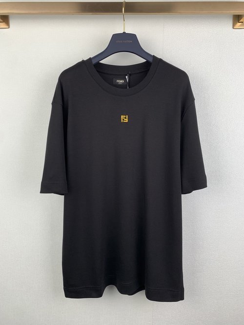 Fendi Embroidered Short-sleeved T-shirt, Made of High-Quality Fabric