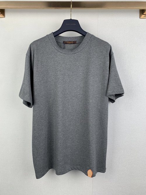 Louis Vuitton Short Sleeve Cotton T-Shirt with Embroidered Detail, Soft and Comfortable Regular Fit