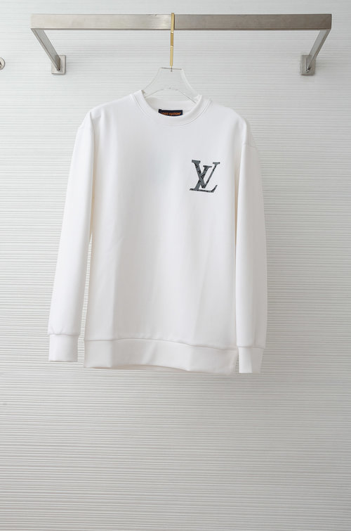 Louis Vuitton Fashionable and Comfortable Black/White Pullover Sweatshirt