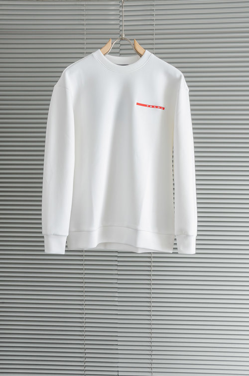 Prada Comfortable and Stylish Round-neck Pullover Sweatshirt