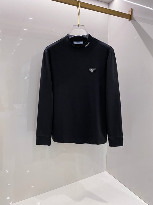 Prada Fashionable Long-sleeved T-shirt with Good Comfort