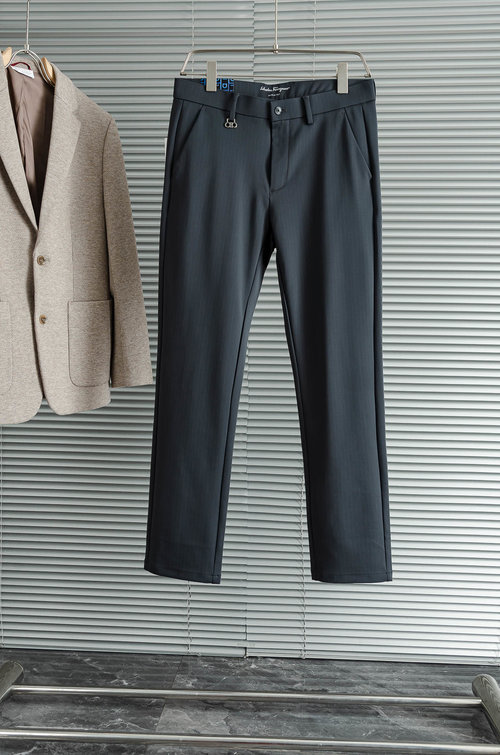 Ferragamo Minimalist Straight-Leg Casual Dress Pants