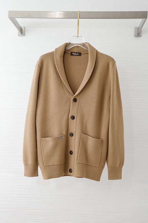 Loro Piana Luxury Cashmere - Wool Blend Open - Front Sweater