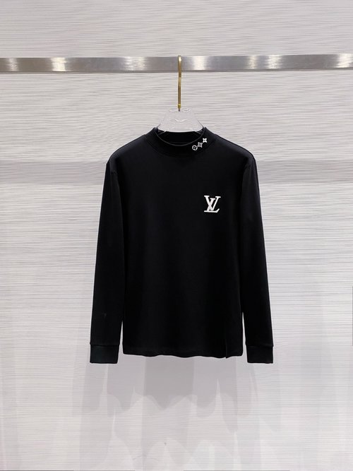 Louis Vuitton Luxury Knit Cotton Base Layer with Embroidered Badge