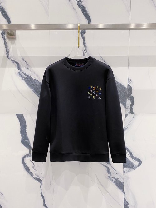 Louis Vuitton Comfortable Air-Layered Crew Neck Pullover with Stylish Design