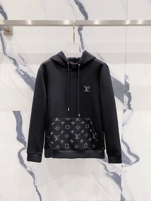 Louis Vuitton Cotton Hoodie with Chic Logo