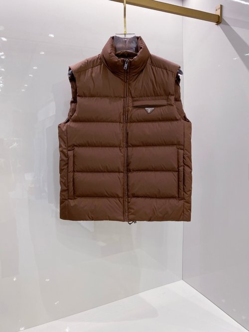 Prada Exclusive New Down Vest with Perfect Fabric Replication