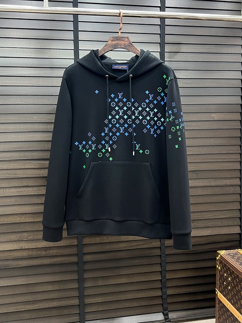 Louis Vuitton Air Layer Pullover Hoodie with Printed Motif