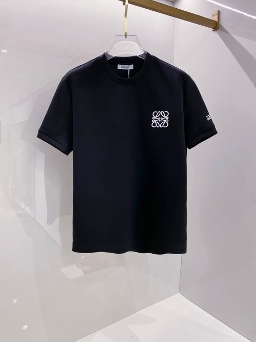 Loewe Air Layer Embroidered Logo Round Neck T-Shirt