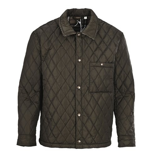 Burberry Quilted Pocket Checked Cotton Jacket with Temperature Control