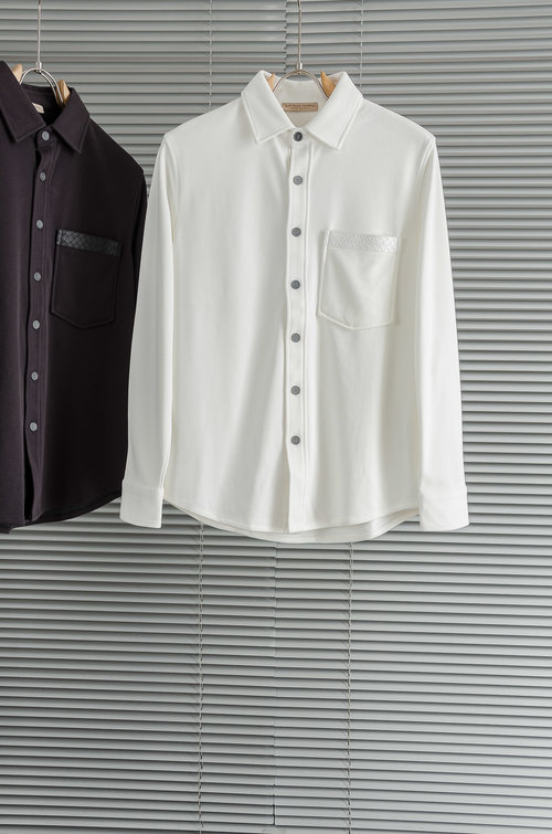 Bottega Veneta Comfortable Knit Long-Sleeve Shirt, Versatile Wear