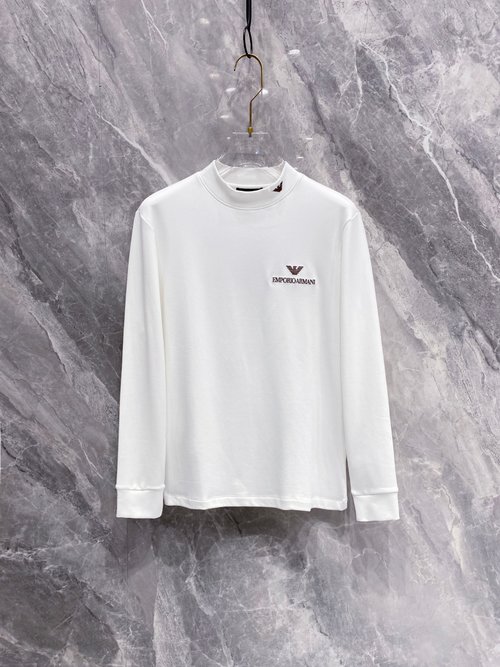 Armani Fashionable Long - Sleeve T - Shirt for Casual Business