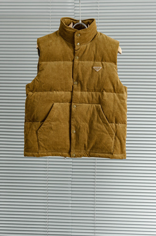 Prada Warm Down Vest with Triangular Logo
