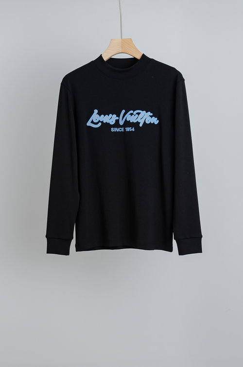 Louis Vuitton Colorful Embroidered Long-Sleeve T-Shirt in Fine Fabric