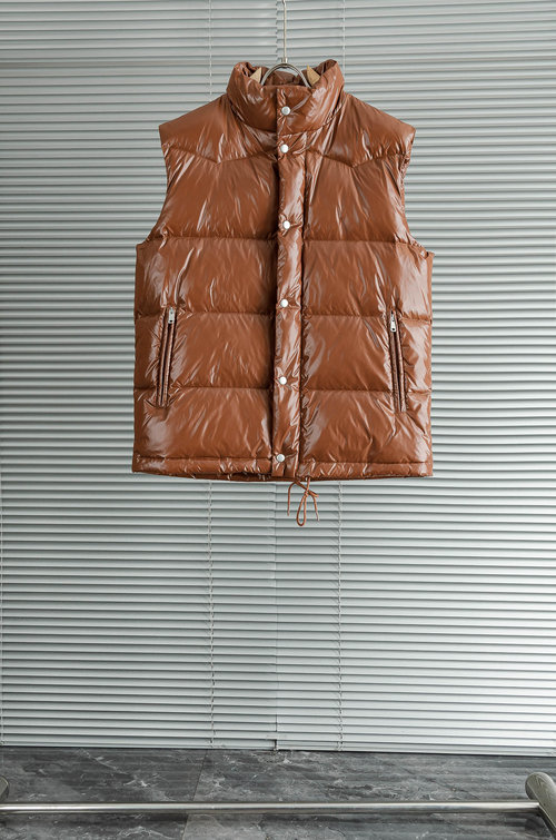 Prada Black Shiny Nylon Down Vest with Triangle Badge