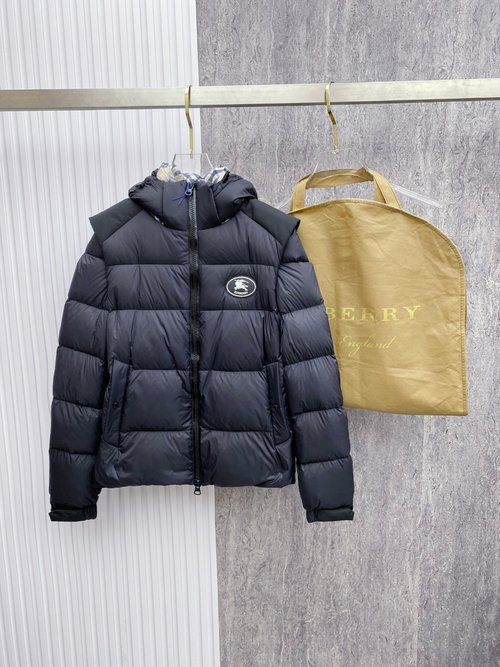 Burberry Detachable Sleeve Waterproof Down Jacket