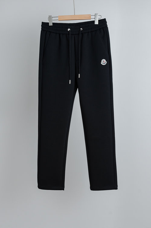 Moncler Comfortable Straight-leg Pants with Elastic Waist