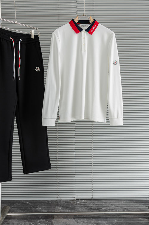 Moncler Luxury Solid-color Long-sleeved T-shirt for Comfort